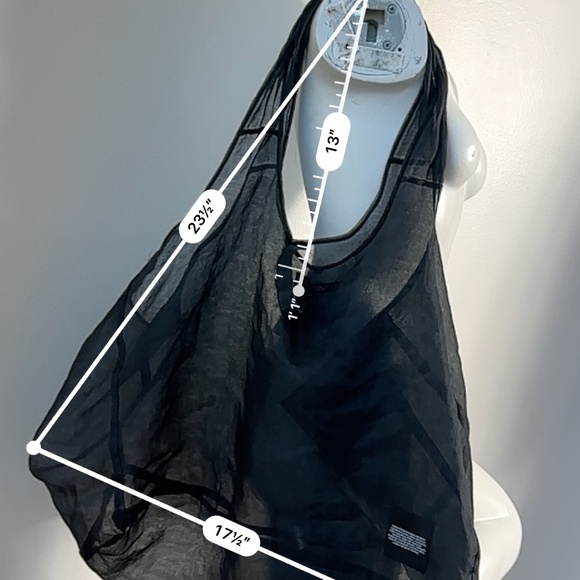 JULIUS Black Slouch Shopper Tote, sheet, oversized large - Picture 5 of 11